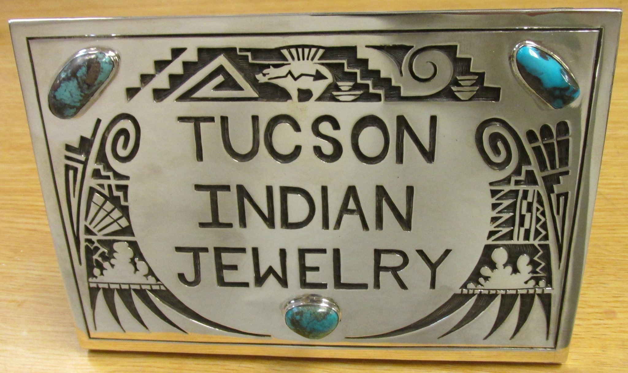 Commissioned Sterling Silver Plaque Tim Yazzie